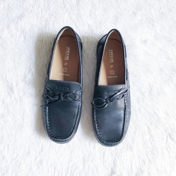 Geox Respira Flats black Casual Flats Bow Fronts SZ37 - Picture 7 of 8